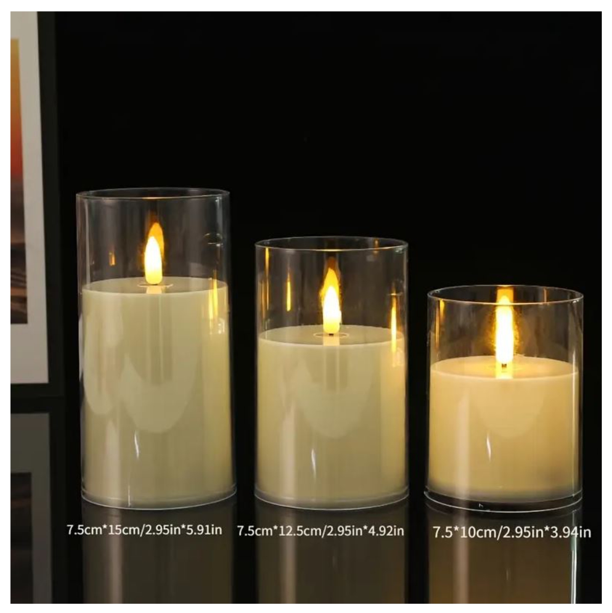Velas Decorativas Juego x3 SIN LLAMA